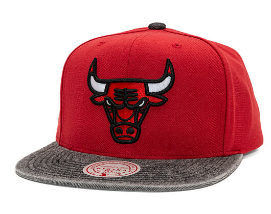 Kšiltovka Mitchell & Ness - NBA Denim Patchwork - Chicago Bulls - Red