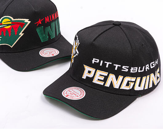 Kšiltovka Mitchell & Ness - NHL Busted Pro - Pittsburgh Penguins - Black