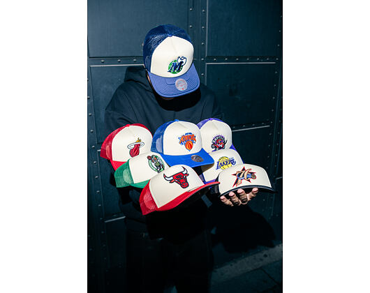 Kšiltovka Mitchell & Ness - NBA Vintage Block Trucker - Los Angeles Lakers - Cream