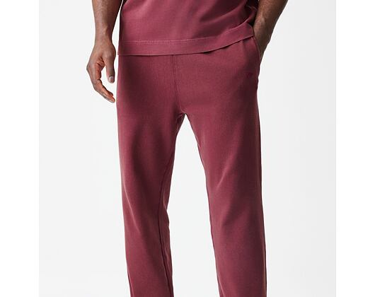 Pants New Era - Branded Washed Straight Sweatpants - Burgundy
