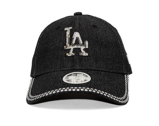 Womens Cap New Era - MLB Sequin 9FORTY - LA Dodgers - Black