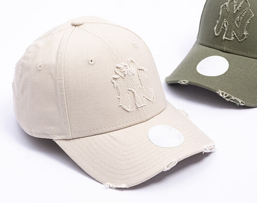 Womens Cap New Era - MLB Distressed 9FORTY - NY Yankees - Stone