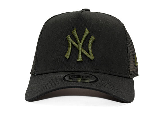 Cap New Era - MLB Essential 9FORTY Trucker - NY Yankees - Black / Rifle Green
