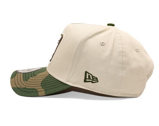Cap New Era - Branded Camo Patch 9FORTY A-Frame - Stone / Woodland Camo