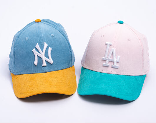 Kids Cap New Era - MLB Kids Cord 9FORTY - LA Dodgers - Light Pink / Mint