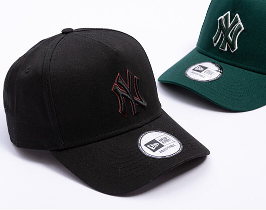 Cap New Era - MLB Team Outline 9FORTY A-Frame - NY Yankees - Black / Burgundy