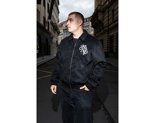 Jacket Karl Kani - Legacy Faux Suede Bowling Jacket - Black