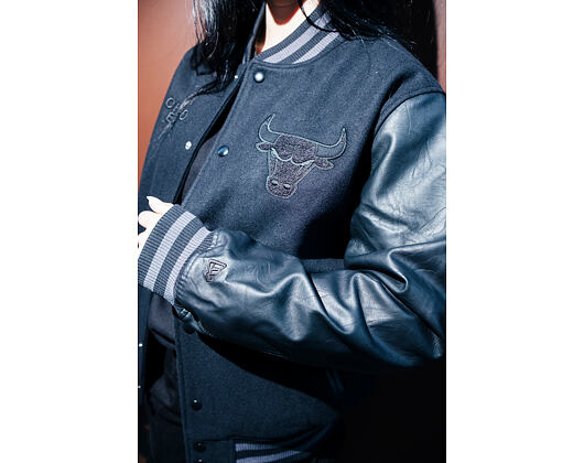 Jacket New Era - NBA Tonal Patch Varsity - Chicago Bulls - Black