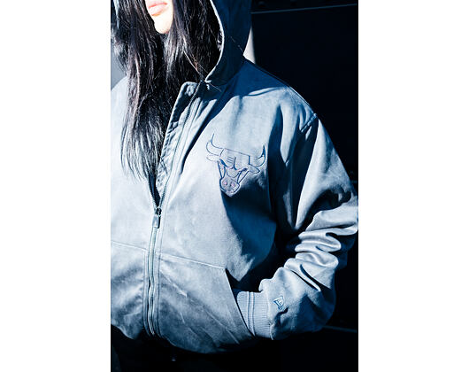 Jacket New Era - NBA Suede Hooded Jacket - Chicago Bulls - Grape