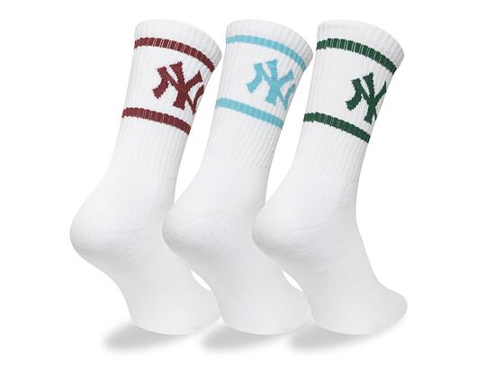 Socks New Era - MLB Crew Socks 3pk - NY Yankees - White