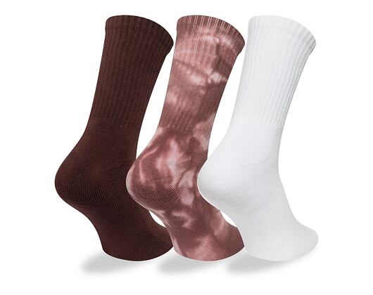 Socks New Era - Tie dye Crew Socks 3pk - Brown / Tie Dye / White