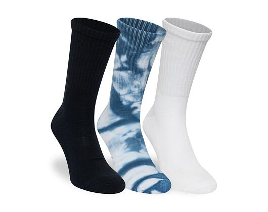 Socks New Era - Tie dye Crew Socks 3pk - White / Navy