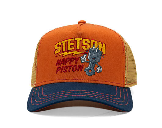 Stetson - Trucker Cap Piston - Navy/Burned Orange