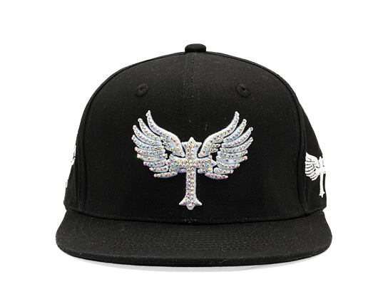 Kšiltovka Reflection Luxury Shine Loud Snapback - Satin Black / White