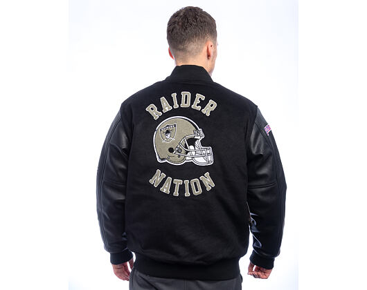 Mitchell & Ness - NFL Blackout Collection Varsity Jacket Oakland Raiders - Black