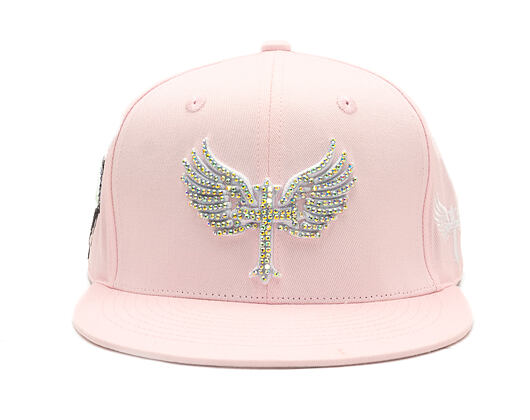 Kšiltovka Reflection Luxury Shine Loud Snapback - Baby Pink/ White