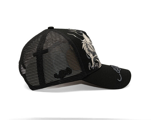 Cap Ed Hardy - Mono Giant Dragon Twill Front Mesh Trucker - Black/Black