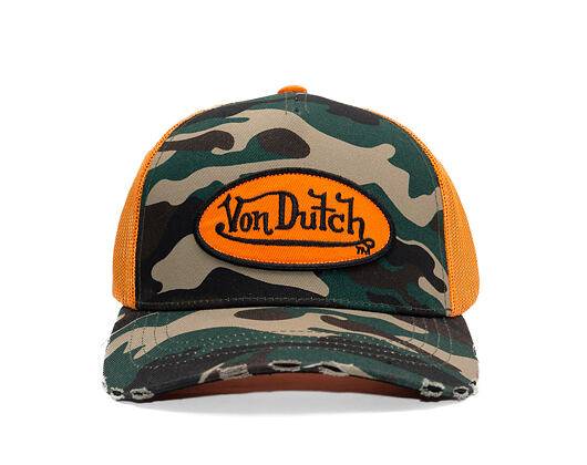 Cap Von Dutch - Trucker - Classic Logo Camo/Orange
