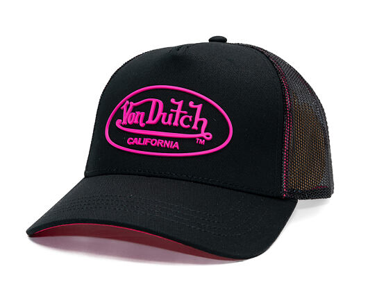 Cap Von Dutch - Trucker - Rubber Logo Black/Electric Pink