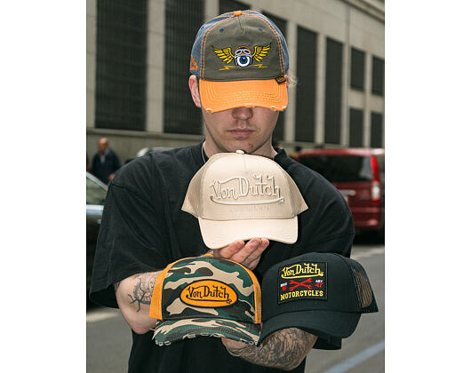 Cap Von Dutch - Trucker - Classic Logo Camo/Orange