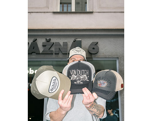 Cap Von Dutch - Trucker - Eye Out Side Patch Black/White