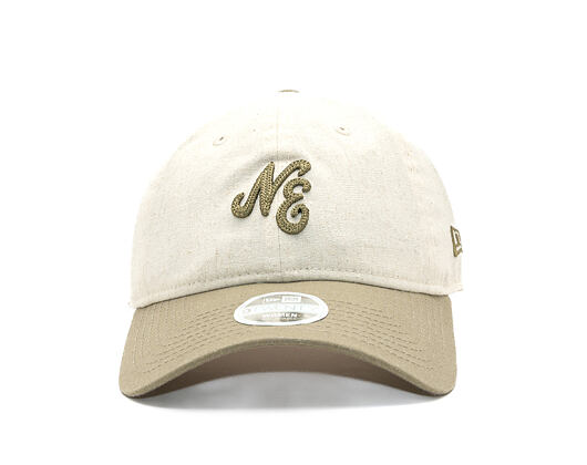 Womens Cap New Era - Branded Linen 9TWENTY - Stone / New Olive
