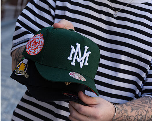 Cap Mitchell & Ness  - Branded Emerald Slam Pro Pinch Snapback - Green/Orange