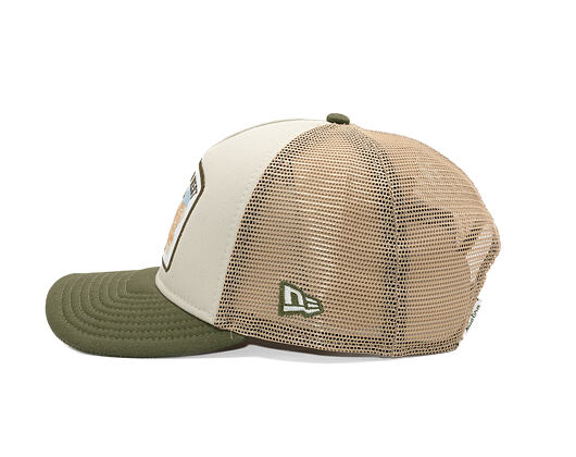 Cap New Era - Branded Wild West Patch 9FORTY M-CROWN A-Frame Trucker - New Olive / Stone