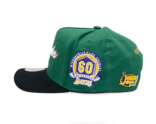 Cap Mitchell & Ness - NBA - La Script 2.0 - Los Angeles Lakers - Green/Black