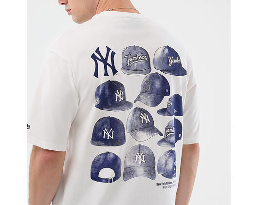 Tee New Era - MLB Cap Graphic Oversized Tee - NY Yankees - White