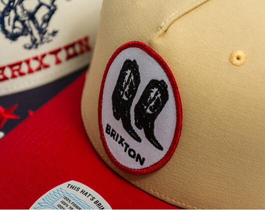 Cap Brixton - Two Boots C Np Mp Snapback - Celestial Yellow/Red