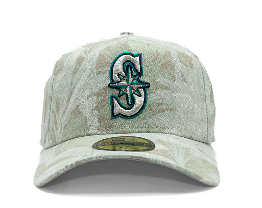 Cap New Era - MLB Three Looms "Leafy Palm" 59FORTY A-Frame - Seattle Mariners - Stone