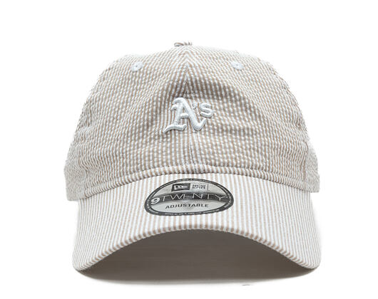 Cap New Era - MLB Seersucker 9TWENTY - Oakland Athletics - Stone / White