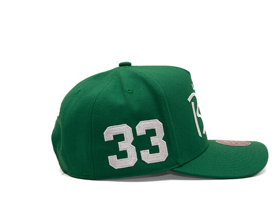 Cap Mitchell & Ness - Player Script Hwc - NBA - Boston Celtics - Larry Bird - Green