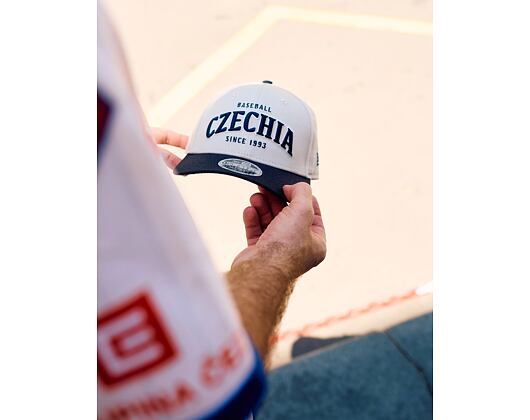 Cap New Era - Contrast Visor M-CROWN 9FORTY - Baseball Czechia - Ivory