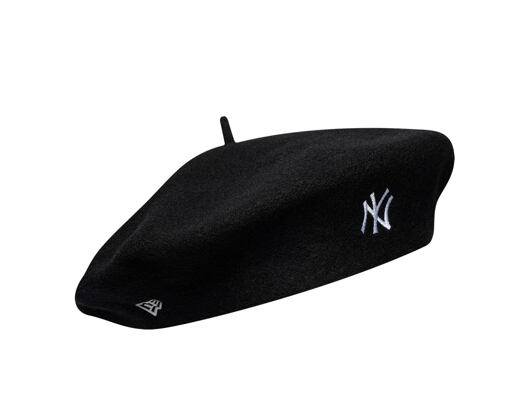 Womens Beret New Era - MLB Wool Script Beret - NY Yankees - Black