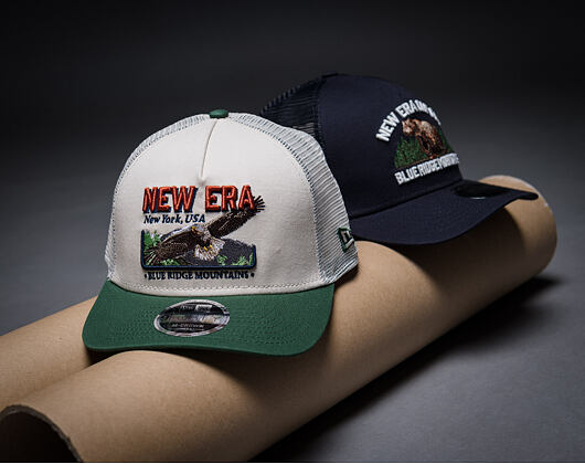 Cap New Era - Branded Graphic 9FORTY M-CROWN A-Frame Trucker - Cream / Cilantro Green