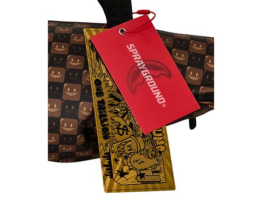 Bag Sprayground - Sharks In Paris Wtf Bubble Brown Check Shark Duffle