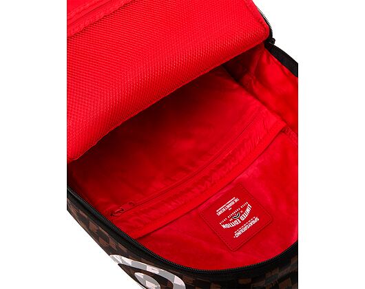 Backpack Sprayground - Brown And Cream Drip Check Shark Backpack