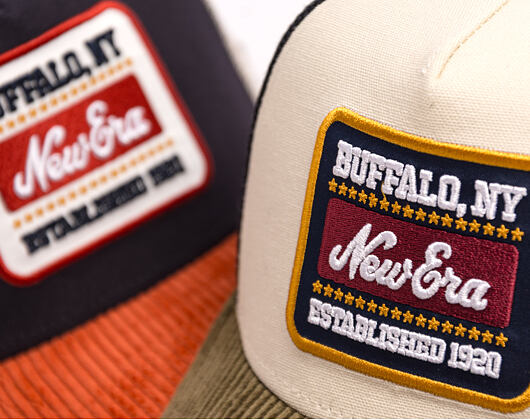 Cap New Era - Branded Patch Cord 9FORTY A-Frame Trucker - Cream / New Olive