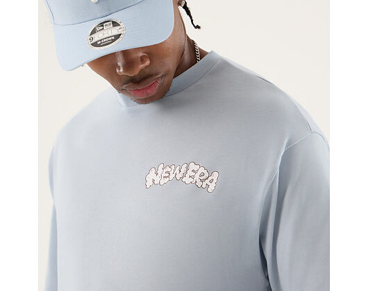 Tee New Era - Branded Block Party Graphic Oversized Tee - Sky Blue