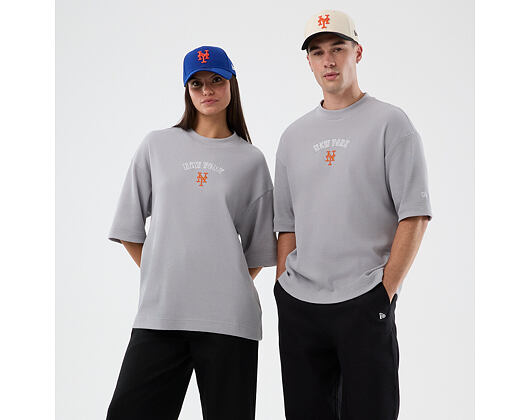 Tee New Era - MLB Waffle Box Tee - NY Mets - Grey
