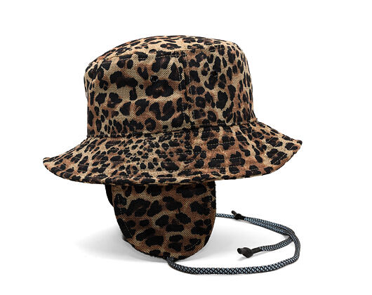 Bucket Hat Kangol - Interlock Earfap Bucket - Leopard Tan