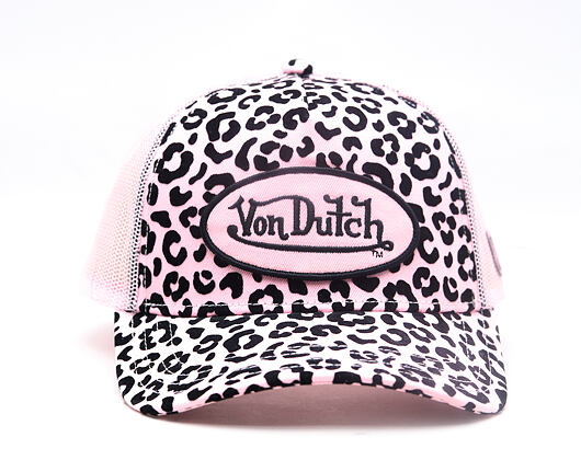 Womens Cap Von Dutch - Baseball - Velvet Print Embroidery - Pink / Camo