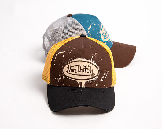 Cap Von Dutch - Baseball - Print & Embroidery - Yellow / Brown
