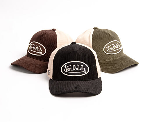 Cap Von Dutch - Corduroy Oval Patch Premium Baseball - Black / Cream