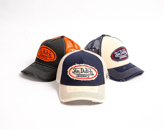 Cap Von Dutch - Baseball - Vintage Distressed - Black / Grey