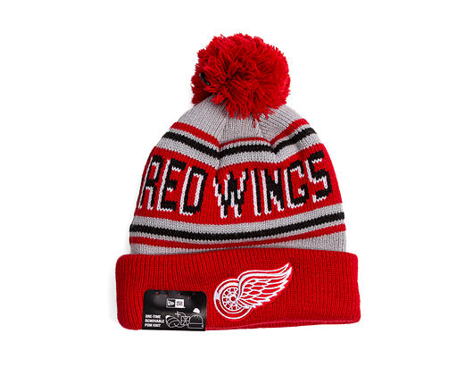 Beanie New Era - NHL Evergreen Wordmark Pom Medium Knit - Detroit Red Wings - Team Color