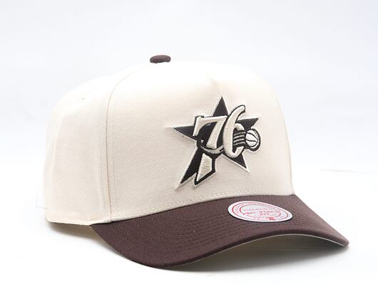 Cap Mitchell & Ness - NBA Brown And Cream Pro Snapback Hwc - Philadelphia 76ers - Cream