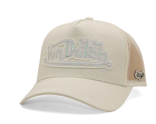 Womens Cap Von Dutch - Felt & TPU Patch Baseball - Beige
